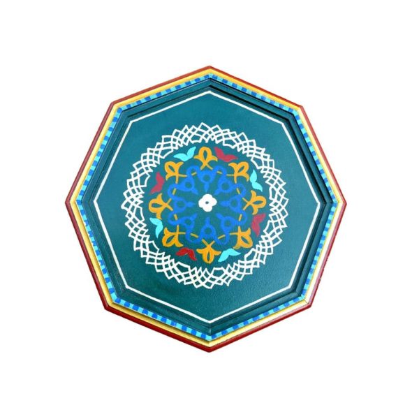 Orientalischer Beistelltisch Bazaar Blau Handbemalt H 50 cm