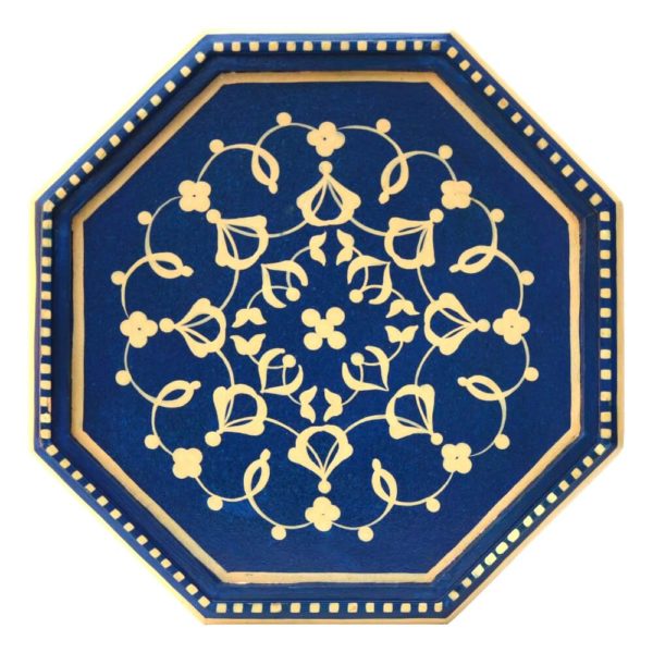 Arabischer Beistelltisch Reyhan – Blau Handbeamlt 100% Handarbeit H 50 cm