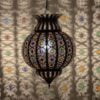 Arabische Deckenlampe Queen Braun/Kupfer-Antik H 65 cm