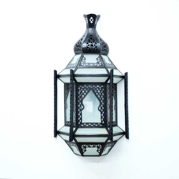 Orientalische Wandlampe Prinz Milchglas H 39 cm