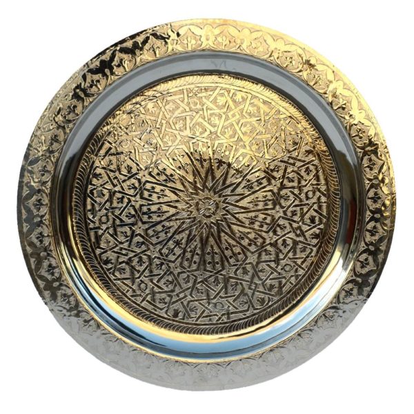 Orientalischer Teetisch Istanbul Silber 100 % Handarbeit D 60 cm