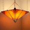 Arabische Deckenlampe Pyramid Orange H 45 cm