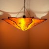 Arabische Deckenlampe Stern Orange H 34 cm