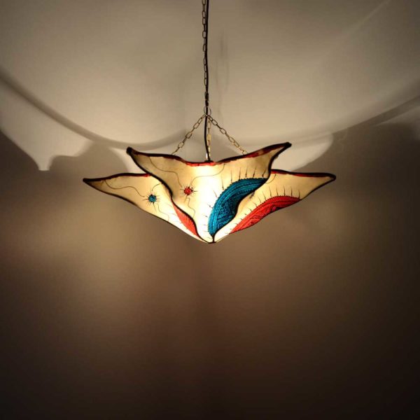 Orientalische Lampe Stern Bunt H 34 cm