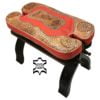 Orientalischer Kamelhocker Marina – Rot / Echtes Leder H 40 cm