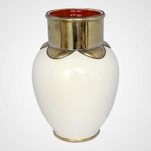 Arabische Keramikvase Diana Weiß H 30 cm