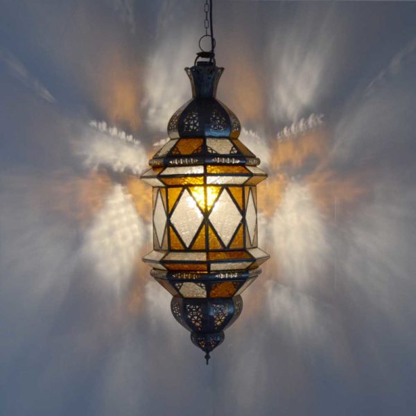 Arabische Lampe Skout Amber/Weiß H 75 cm