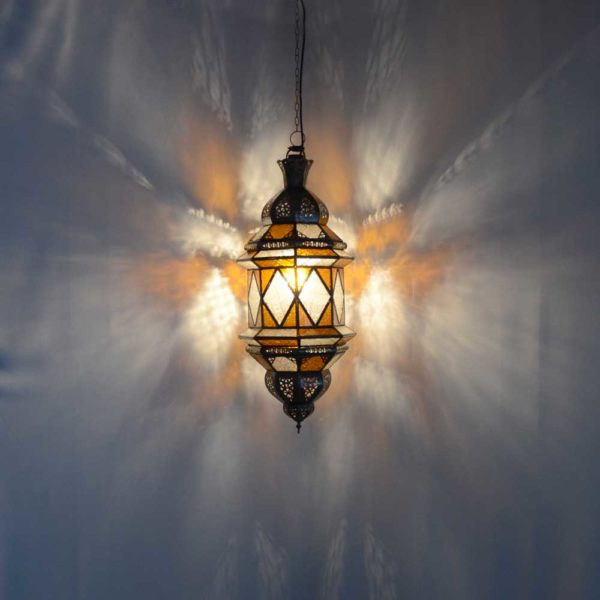 Arabische Lampe Skout Amber/Weiß H 75 cm