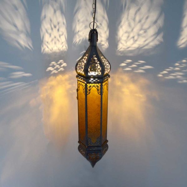 Orientalische Leuchte Osman Amber H 70 cm