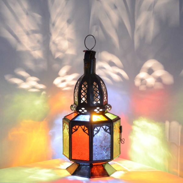 Marokkanische Leuchte Sabah Bunt H 27 cm