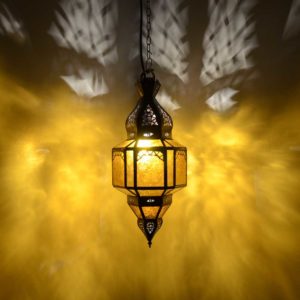 Marokkanische Lampe Lux Amber
