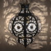Orientalische Lampe Taj Silber H 45 cm