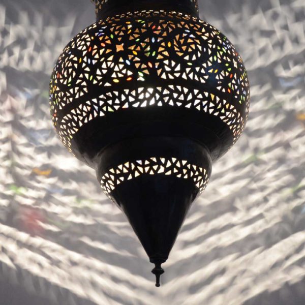 Orientalische Leuchte Kristall aus Messing H 40 cm
