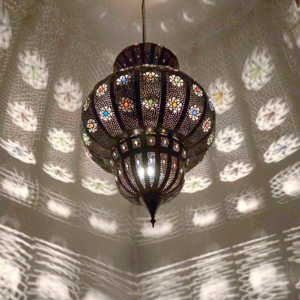 Marokkanische Lampe Kuba H 65 cm