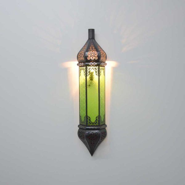 Orientalische Wandlampe Angham Grün H 66 cm