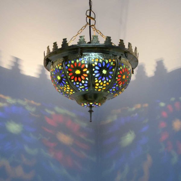 Orientalische Leuchte Nura Small aus Messing H 35 cm