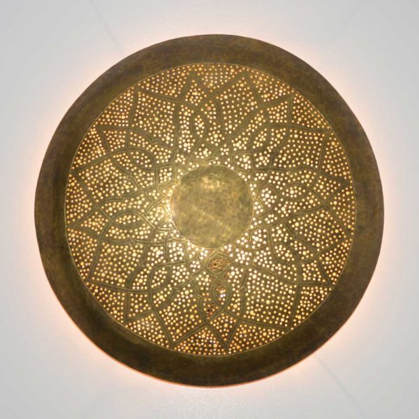Orientalische Messing Wandlampe Cercle Medium D 57 cm