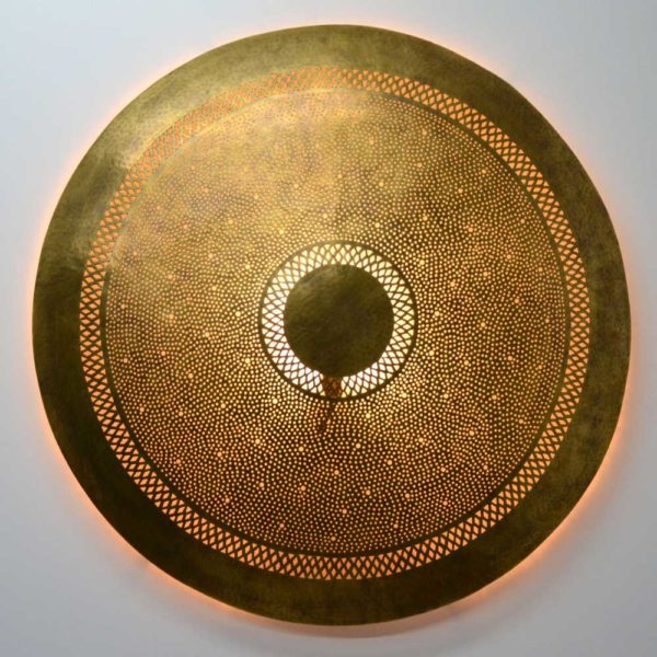 Orientalische Messing Wandleuchte Kreis Big D 77 cm