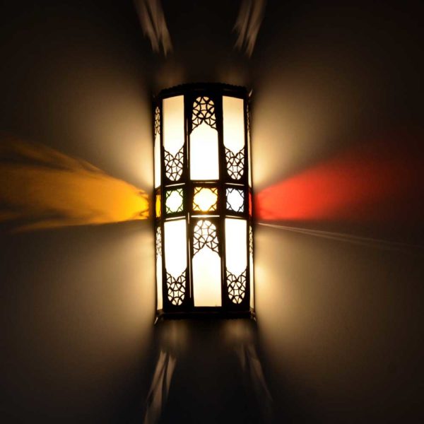 Orientalische Wandlampe Dana Milchglas