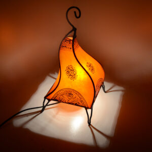 Leder Stehleuchte Kaya Orange